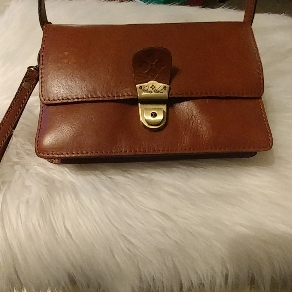 Patricia Nash Leather Crossbody / Clutch / Wriset - Picture 1 of 8